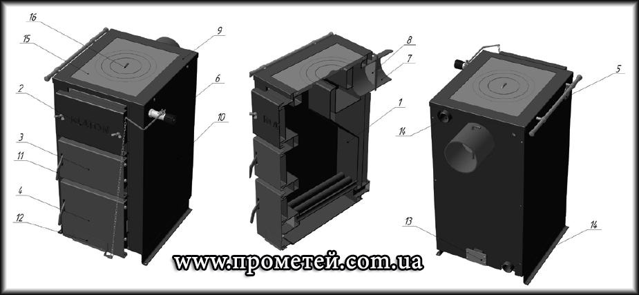 Схема котла Aton Combi 16